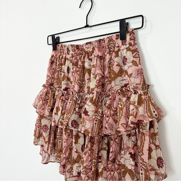 MISA Nahla Mini Skirt in San Lorenzo Floral Ruffle size XS - Picture 3 of 6